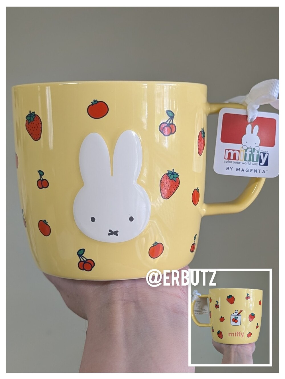 Miffy x Magenta Summer Fruit Miffy Mug, Allover Design 🍓🍒